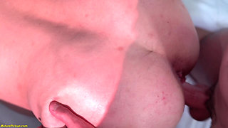 BBW Mature First Threesome in a Moving Van