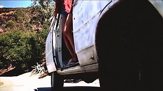 Blonde slut takes a good pounding in the back of the van