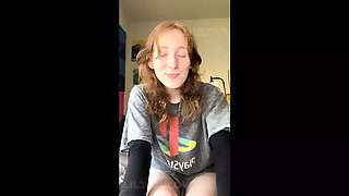 Hot Redhead Student Liljujulove Gets Motivated with Dildo in Bedroom