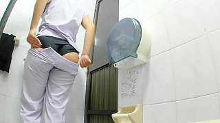 Camera in public bathroom CUTE NURSES