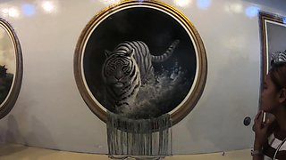 Big ass Thai GF museum visit and fuck