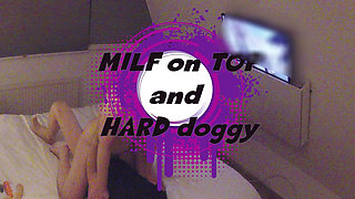UDA milf on top and fucks hard doggystyle fucked, POV