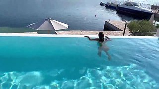 Gorgeous Monika Fox Swims Naked In Pool In Beautiful Place (Free)