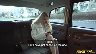 Faux cab this hot german blonde uses her incrediable figure to pay for her ride