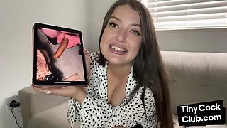Bigtitted slut commentig small dicks pic