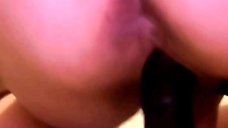 Masturbation with granite dick! Sex Toy