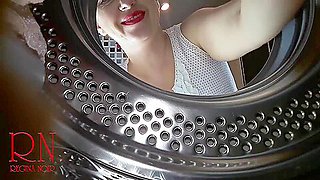 Domination In Laundry. Housewife Fucked In The Washing Machine. 1