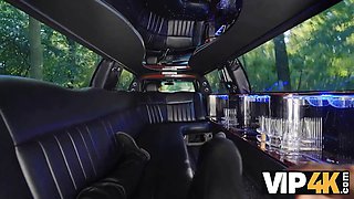 Stacy Cruz & Denis take a wild ride in black stockings & drive like the VIP they are