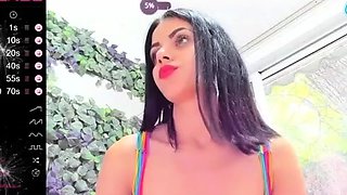 Stacked brunette goes solo toys and masturbation