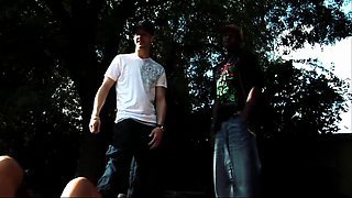 Angelina Valentine Takes Two Big Black Cocks in Wild Outdoor Anal Threesome