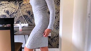 Hot blonde glamour babe solo plays to pleasure her hot body