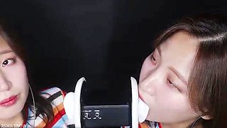 ASMR Snow Twin Ear Licking: Babe, Asian  Bongacams Porn