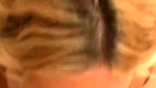 Blonde Teen Babe Cock Sucker for Huge Dick in Her Mouth Cum Swallow