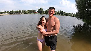 Porno Dan and Serina Gomez enjoy passionate outdoor sex
