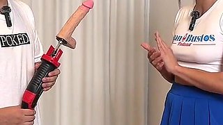 Repairman Drills My Pussy with Fuck Machine Until I Squirt so Good!