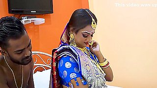 Newly Married Bride and Groom Make A Dream Story In Her Weeding Night Dildo Fucking Hardcore Sex Sexy Sraboni