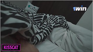 Verified Amateurs And Taboo Fantasy - Turns Real? Stepmom Helps Stepson In Share Bed With Hand, But Fills Pussy With Cum