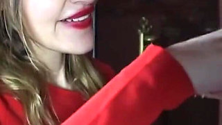 Red domina - slap slave