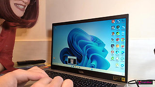 Cuckold Husband on the Phone! Purpose the Computer Technician