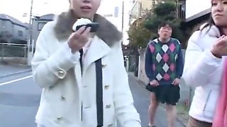 Japanese Girls Dominate Some Slaves For Public Sissy Humiliation!