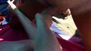 Russian amateur fucking in the car in public pov