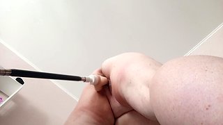 Horny Neighbor Has Fun with a Sex Machine
