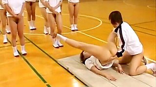 japanese schoolgirls Hairy Pussies Hot Asses Stretch During Gym Class