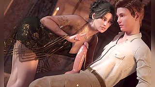 Homemade wife gangbang with some video game fun and jois