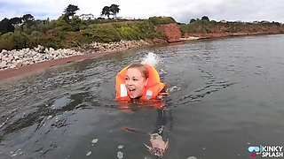 Strapped Tight & Floating Free - Sexy Wetsuit Life Jacket Test