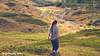 Hiking in a canyon