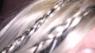Beautiful Fairy on Her Knees Pleasing a Gang of Hard Cocks