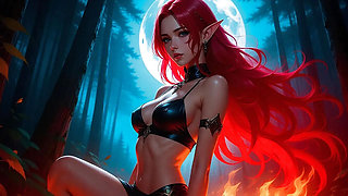 naughty  pretty redhead elfs, bikini