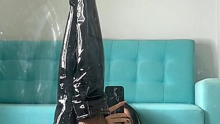 Masurbation Solo Vid with High Pvc Boots on Me