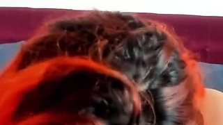 Chica De Cabello Colorido Hace Una Gran Garganta Profunda P7