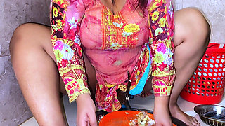 Desi Sex: I fuck My Stepmom In Kitchen When She was Cocking Without Pant & Half Naked Also She Ask me To Fuck Her