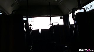 GERMAN SCANDAL -  COUPLES Fuck directly  in Bus after Disco