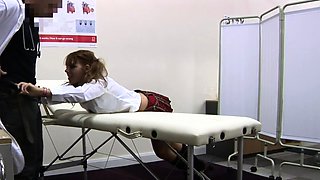 Uniform nurse CFNM get tugjob and BJ