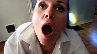 Amateur School Girl Blowjob and Cum in Mouth