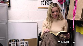mom busted with stolen dildos gets on knees