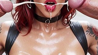 Redhead Ravenna and Isaac Sex in Biker Party, Deep Throat Sucking Dick, Big Tits Curvy Woman, Creampie Anal Hard Sex