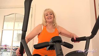 AuntJudys - Working Out With Busty 64yo GILF Katie Wish