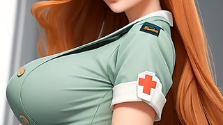Lila Ginger nurse at hospital (Ai model)