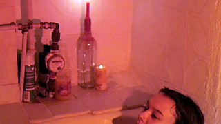 SMALL TIT BRUNETTE TATTOOED TEEN GIRLFRIEND CAUGHT IN SHOWER