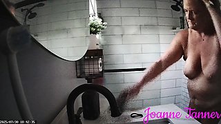 Found Hidden Cam Footage of My Mom Mrs. Joanne Tanner the Real Public Schoolteacher in the Shower on my Dad's Computer