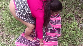 Cum on Ass of Desi Girl Kavita and Doggy Style Fuck in Jungle