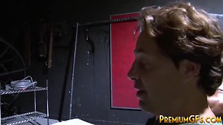 Caged Bukkake Pet Takes Cock Deep In Her Pussy