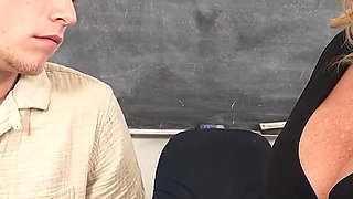 AuntJudysXXX - 59yo Busty Mature Teacher Maddie Cross Fucks Her Student