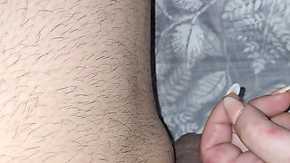 Time machine send step mom in the past to handjob step son dick