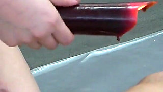 Office Lady Fights Back Against Harassing Manager, She Pours Hot Wax on His Body and Dick, Whips the Wax off, and Punishes Him