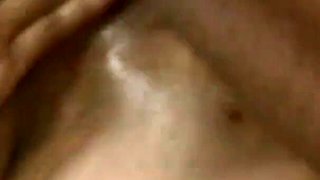 Pleasure bunny fucks her black cock in her mouth and then in her pussy and makes him cum